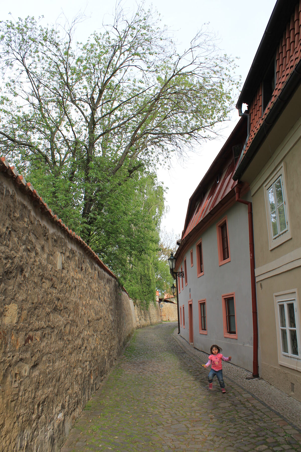 Nový Svět cobblestone street near Prague Castle